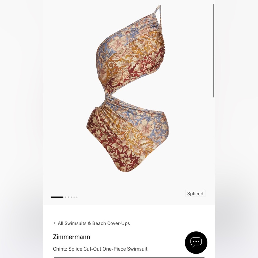 ZIMMERMAN Chintz Splice Cut-Out One-Piece Swimsuit
